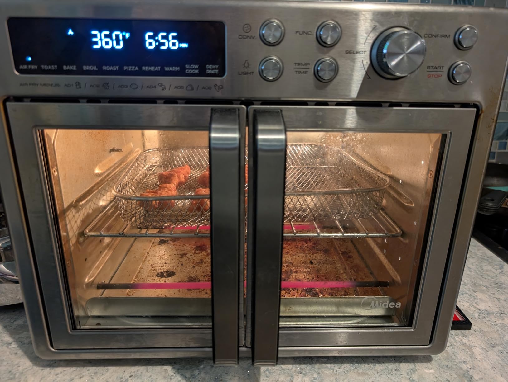 Midea Flexify Slim 8-in-1 French Door Toaster Oven Air Fryer Combo, Compact Countertop Oven with Infrared SpeedHeat, 25 Quart Capacity, Stainless Steel customer photo 1