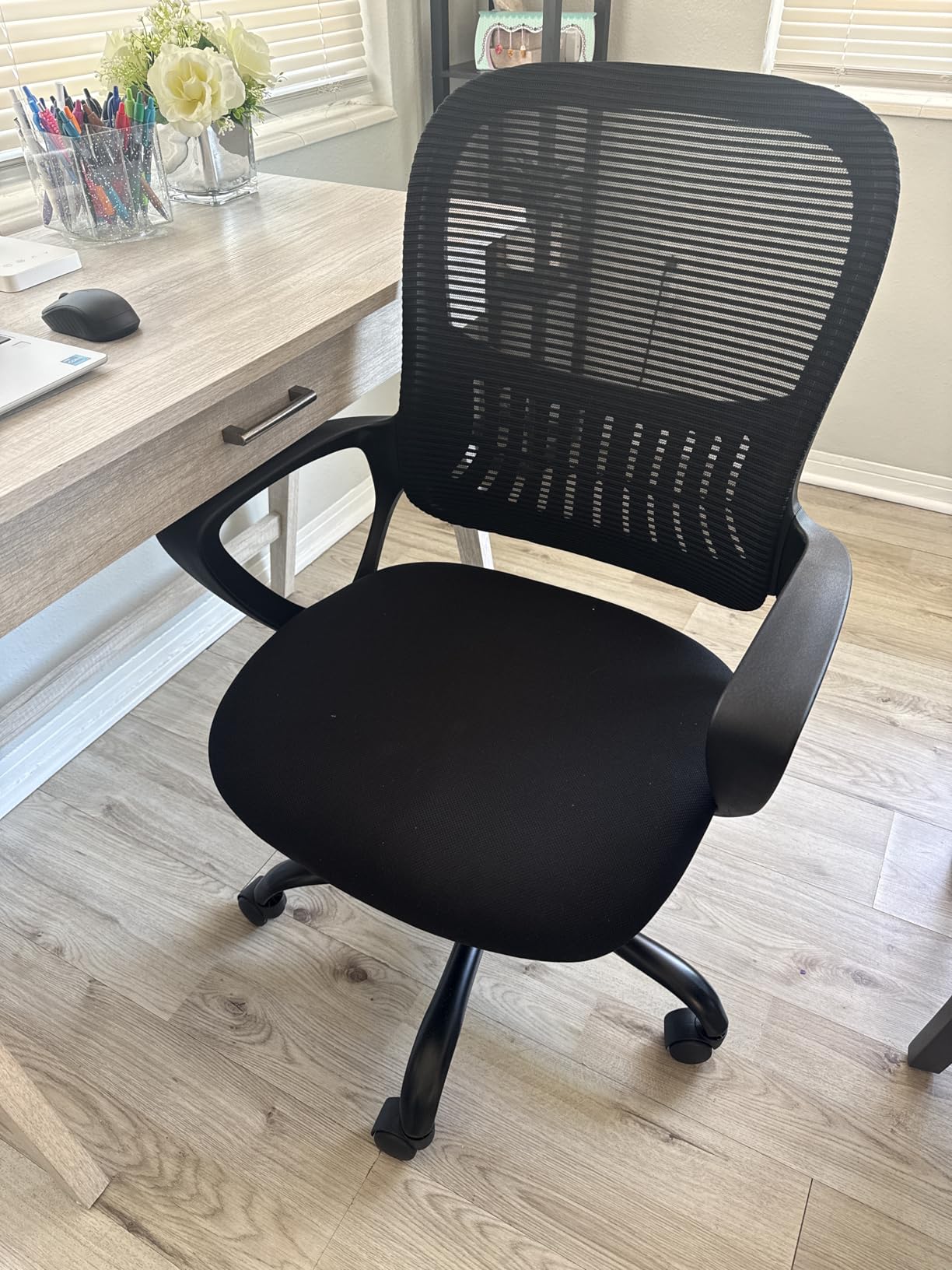 Sweetcrispy Home Office Managerial Executive Chair with Ergonomic Design, Mid-Back Mesh 360 Swivel, Comfortable Lumbar Support customer photo 1