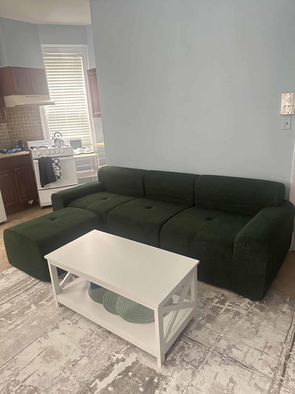 Yaheetech Wood 2-Tier Black Coffee Table with Storage Shelf for Living Room, X Design Accent Cocktail Table, Easy Assembly Home Furniture, 39.5 x 20 x 18 Inches customer photo 2