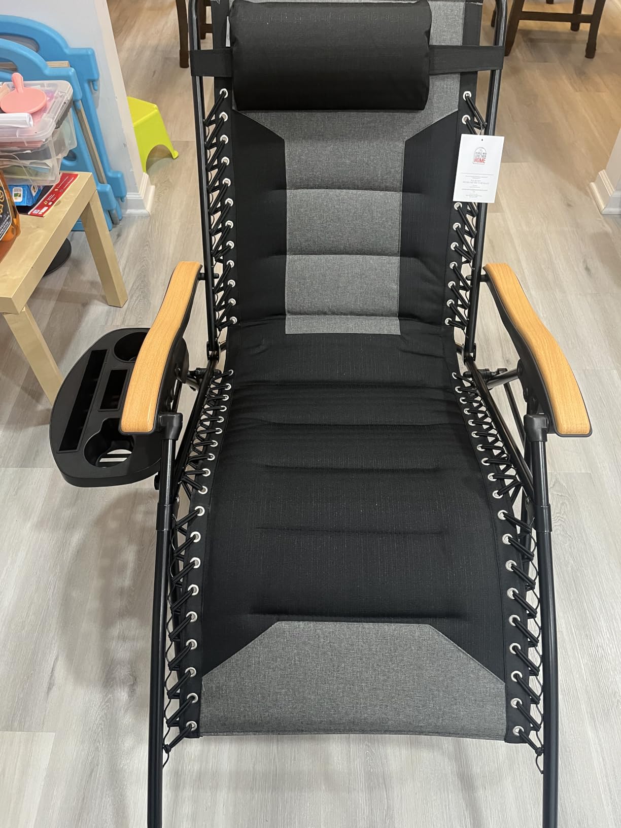 PHI VILLA XXL Oversized Padded Zero Gravity Chair, Foldable Patio Recliner, 30