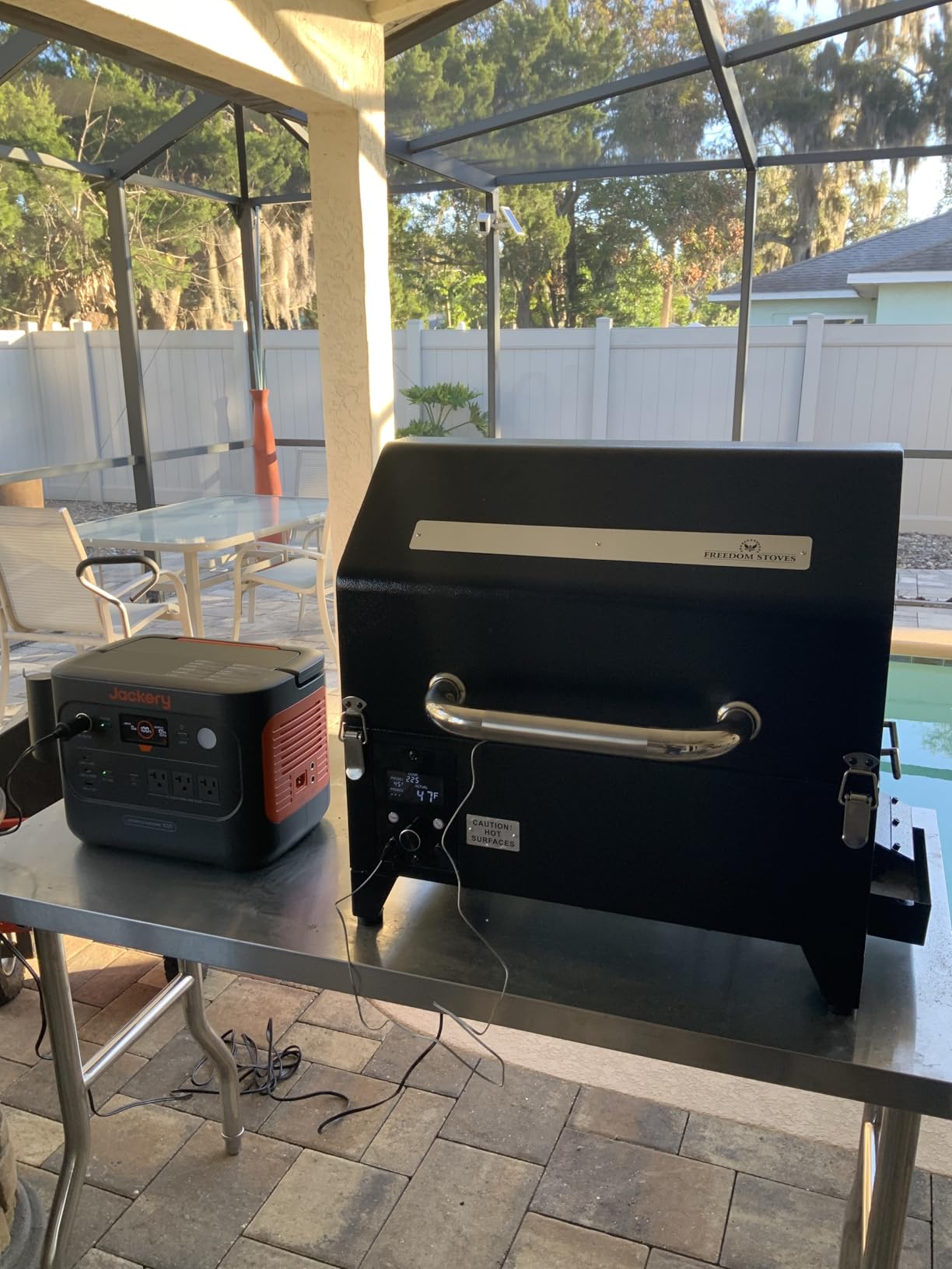 Portable Electric Smoker Grill by Freedom Stoves - 12V/120V Pellet BBQ for Camping, Tailgating & Backyard | Digital Control, Dual Probes, 8.5LB Hopper customer photo 1