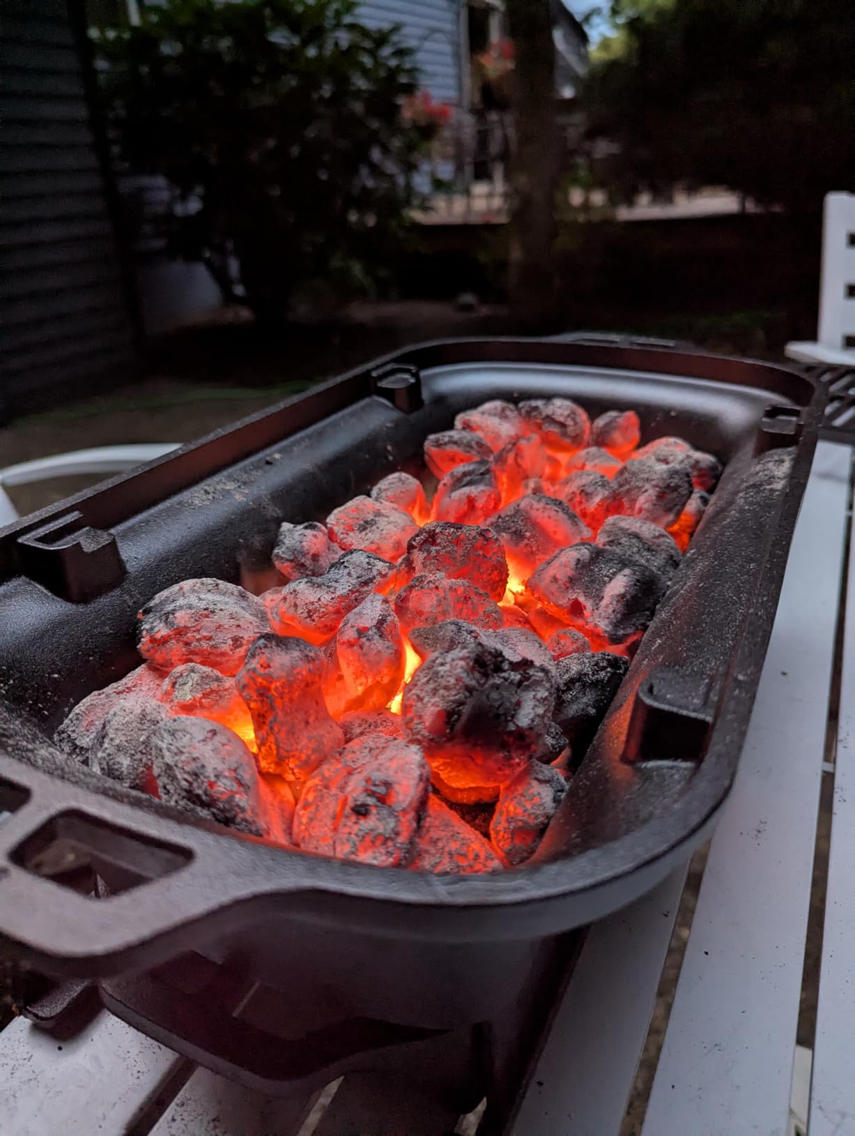 Lodge Sportsman's Pro Cast Iron Grill - Portable Charcoal Grill with Removable Grate & Dual Air Vents - Heavy-Duty Outdoor Cooking - 9 Inches x 16.75 Inches customer photo 1