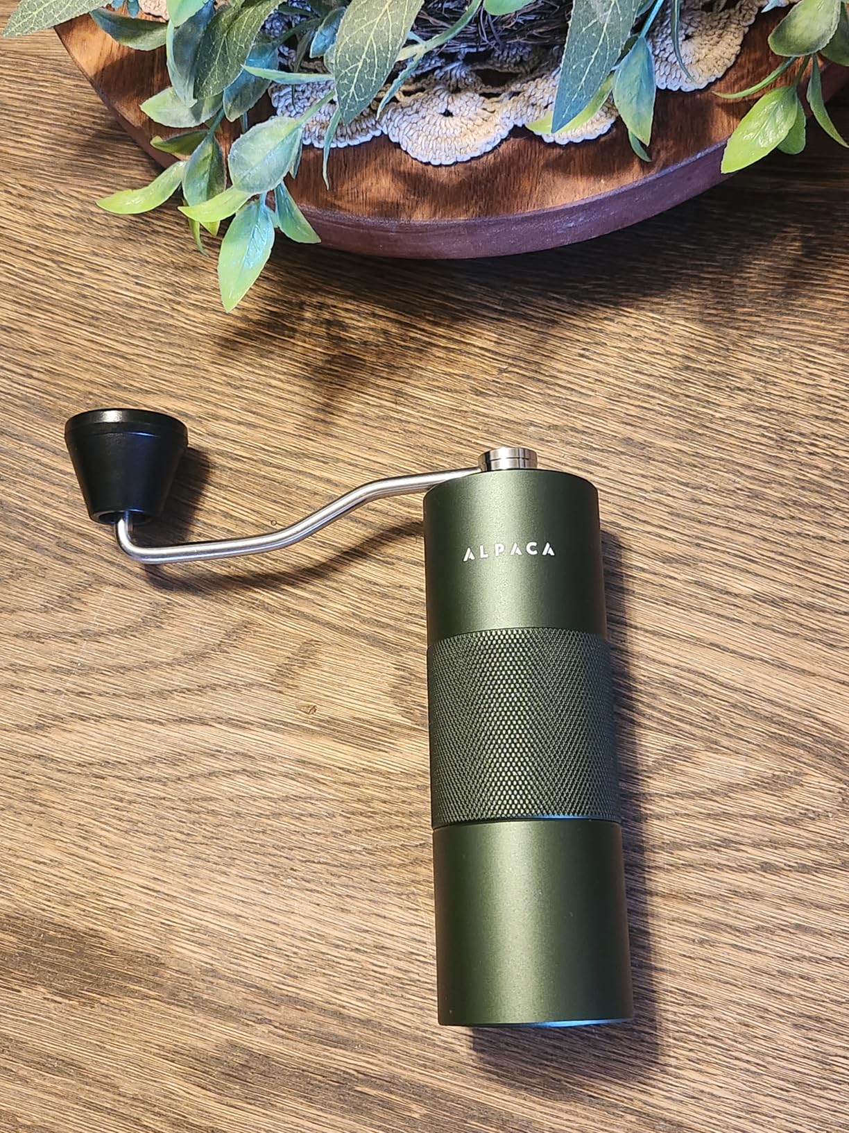 Premium Manual Coffee Grinder for Espresso, Pour Over & French Press with Stainless Steel Conical Burr, Precision Adjustable Hand Grinder, Compact Travel Size - by Alpaca Ventures customer photo 1