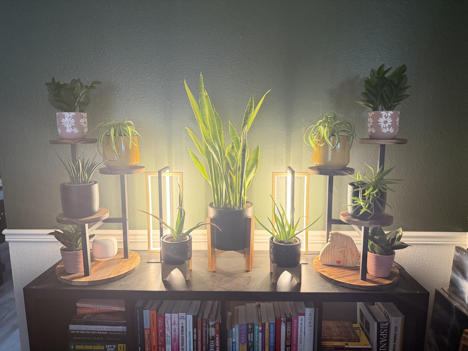 EDISHINE Modern LED Table Lamp, 750LM Stepless Dimmable Bedside Lamp, 3 Color Temperature, Switch Control Nightstand Lamp for Living Room Bedroom, Dual-Frame Rectangle, Angle Adjustable customer photo 1