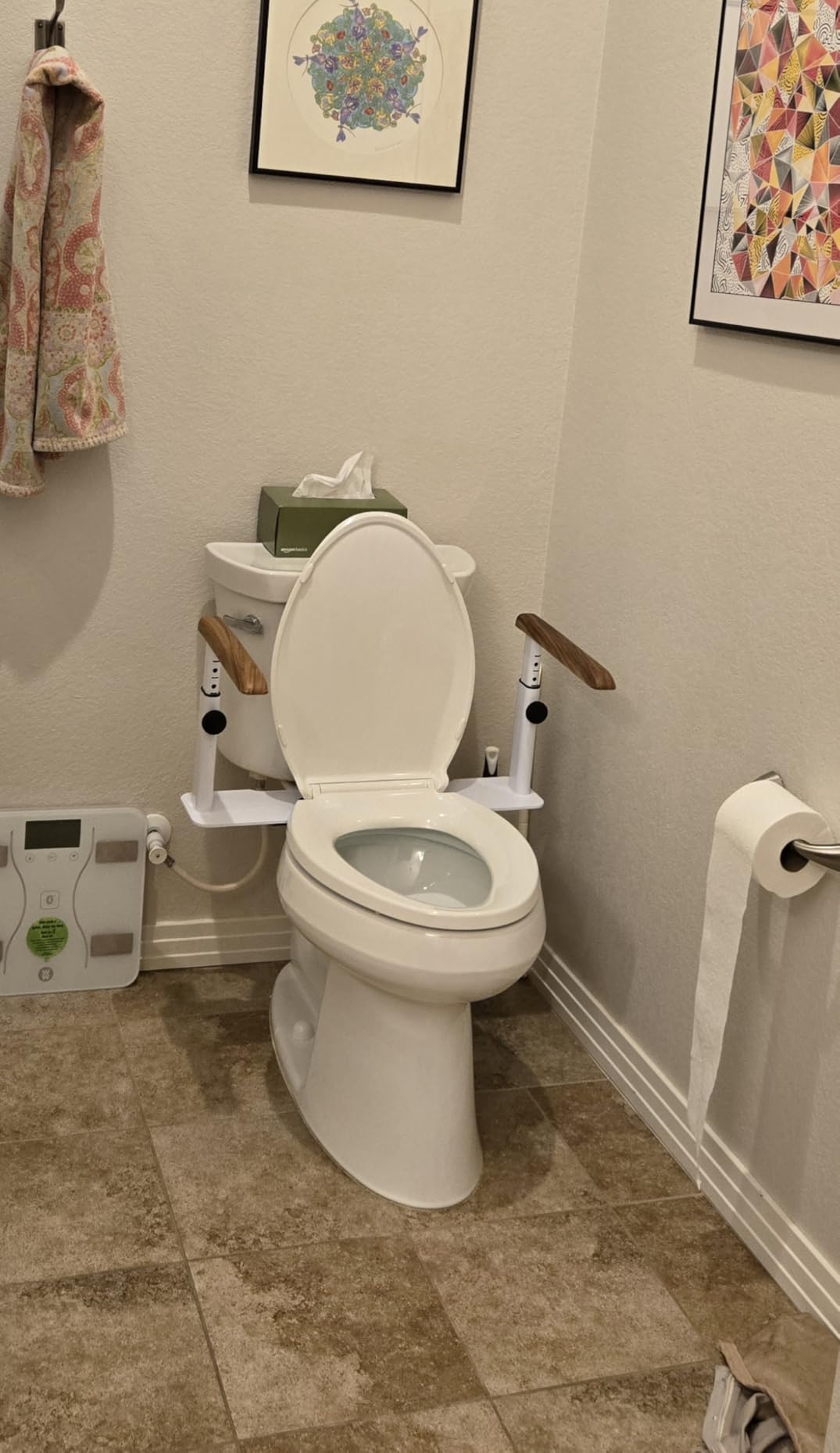 Lunderg Toilet Safety Rails for Seniors - Easy Installation & Super Sturdy Grab Bars Arms - Non-Bulky & Elegant Handicap Toilet Safety Frame - Seat Handles for Elderly, Disabled or Mobility Issues customer photo 2