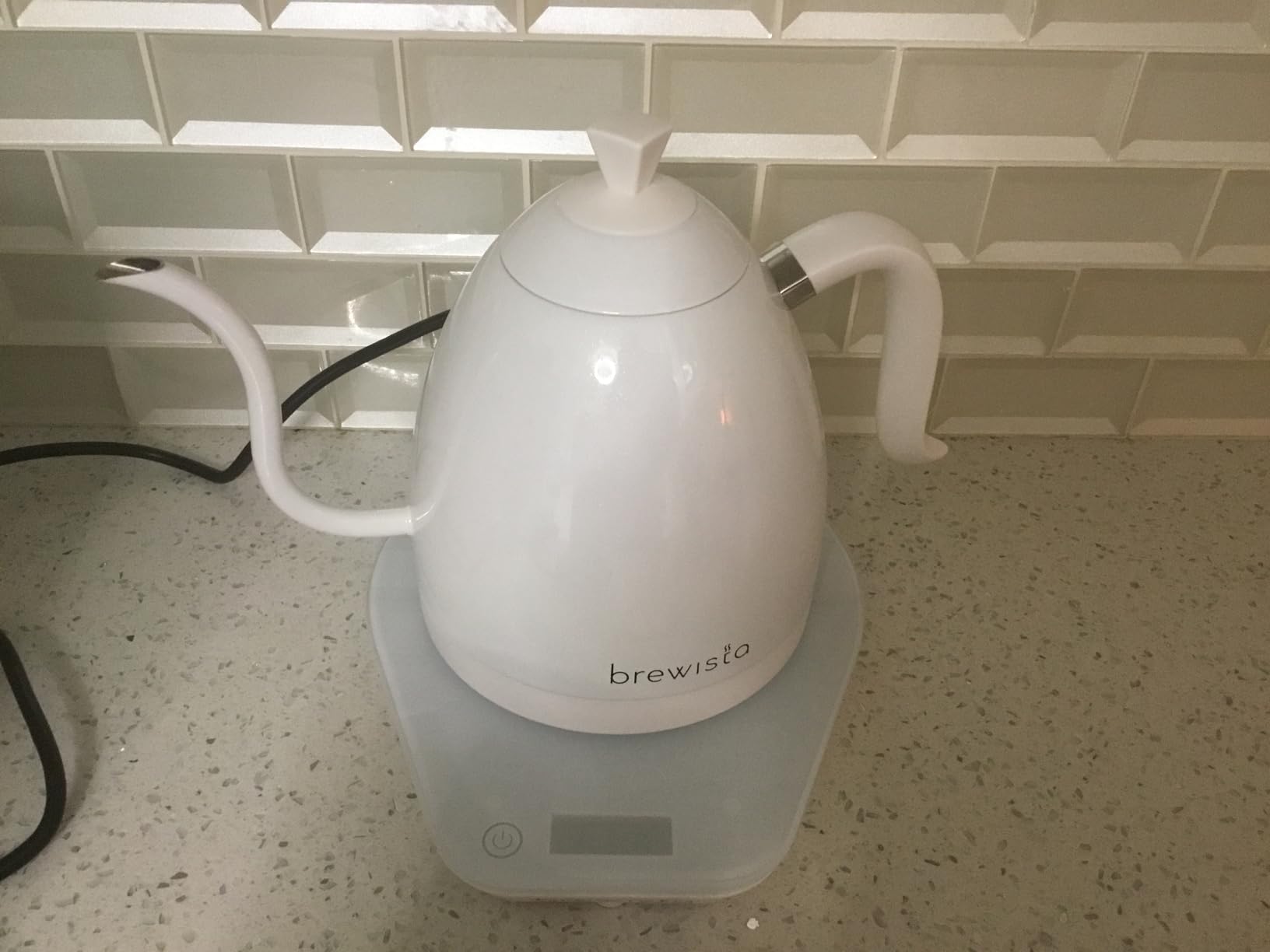 Brewista Artisan Electric Gooseneck Kettle, Water Boiler with LCD Panel, Precise Temperature Control, Fast Boiling and Keep Warm Settings for Pour-Over Coffee & Tea, Cafe, 1 Liter (Stainless Steel) customer photo 1