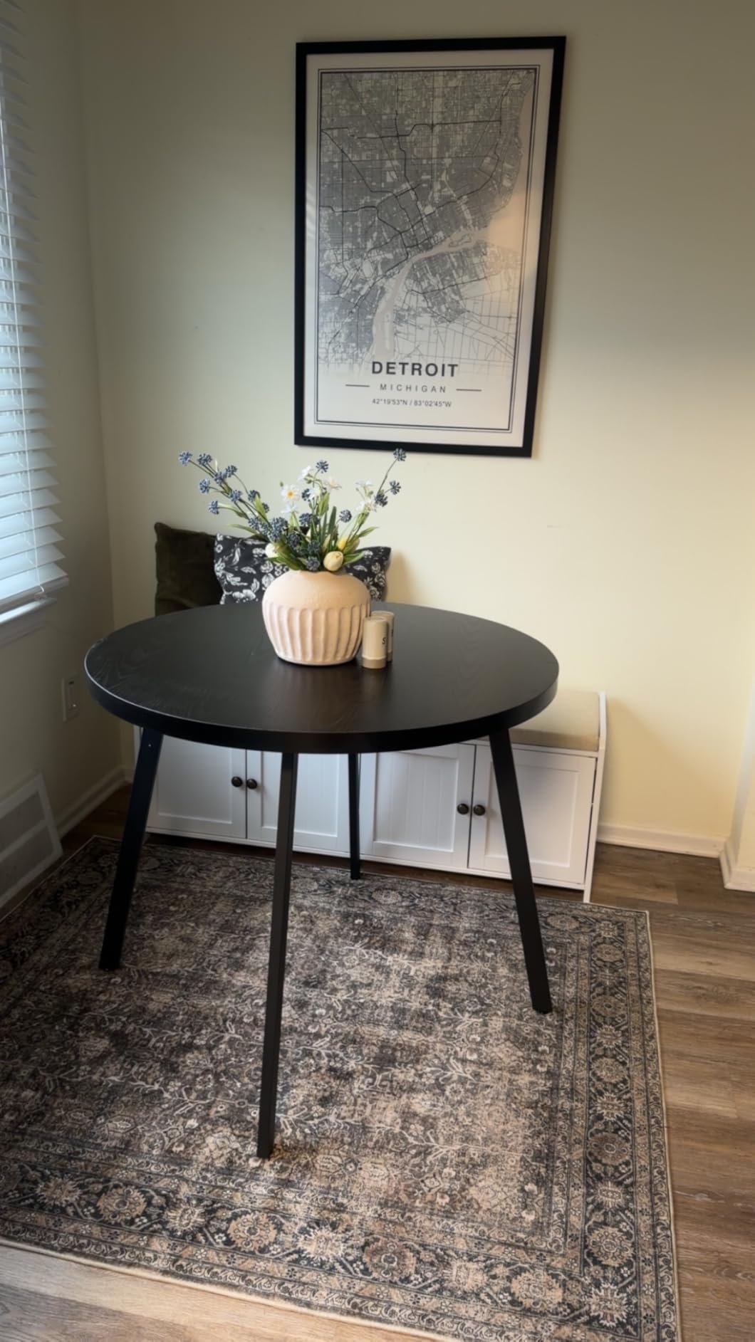 Best Choice Products Round Dining Table 35.5 in, Mid-Century Modern Kitchen Table for 2-4 People, Small Space Apartment Dinette, Wood Top W/Steel Legs - Dark Brown customer photo 1