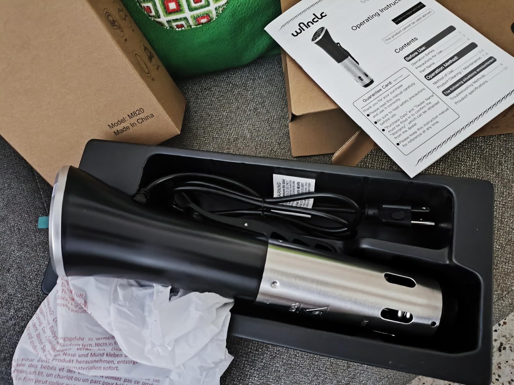 Wancle 1100W Immersion Circulator, IPX7 Sous Vide Cooker, Small Space-Saving Design, Accurate Temperature Control, Black, 120V customer photo 2
