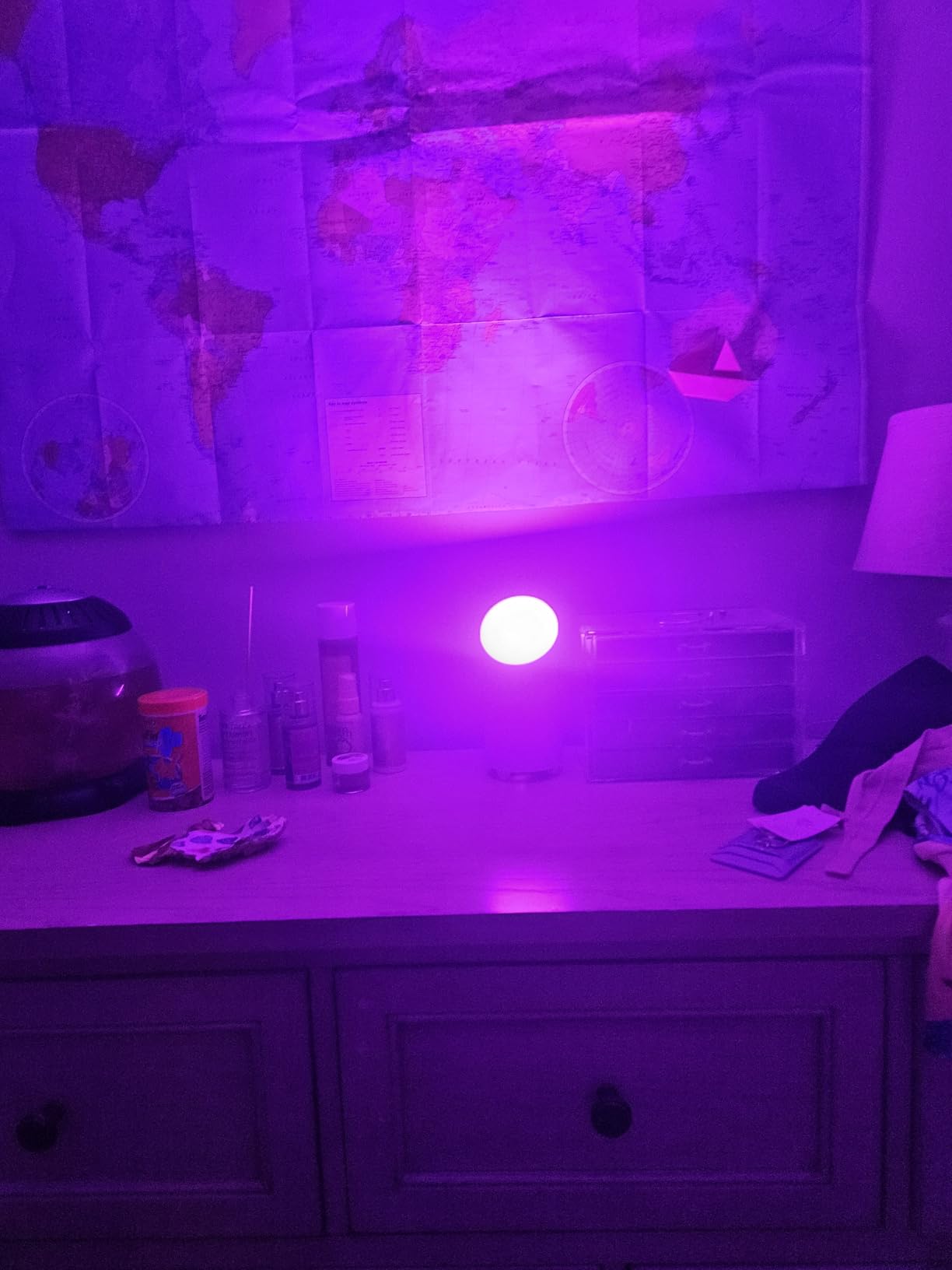 SUNVIE 2 Pack Smart Floor Can Light 5W RGBW Color Changing Uplighting Indoor Uplights 2700K-6500K Up Lights Indoor Floor Spotlight for Plant Corner Wall Artwork, APP Control Alexa & Google Home, Black customer photo 2
