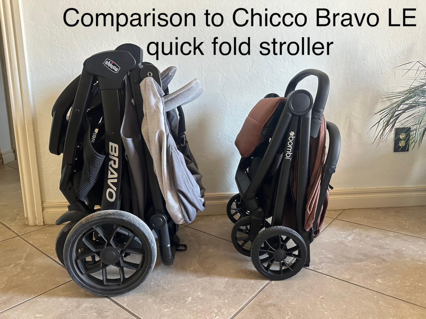 Bombi Beebee V2 Lightweight Baby Stroller - Premium Vegan Leather, One-Hand Fold, Infinite Recline, Aircraft-Grade Aluminum Frame, XXL Canopy, and Ample Storage Umbrella Stroller - Hunter Green customer photo 1