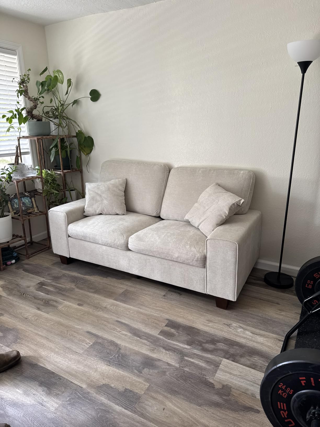 DOPEDIO L-Shaped Sectional Sofa with Storage Ottoman, Modern Chenille Recliner Loveseat, Removable Couch Covers, Pocket Spring Cushions, Solid Wood Frame, Easy to Install (71.25inch, Beige) customer photo 1
