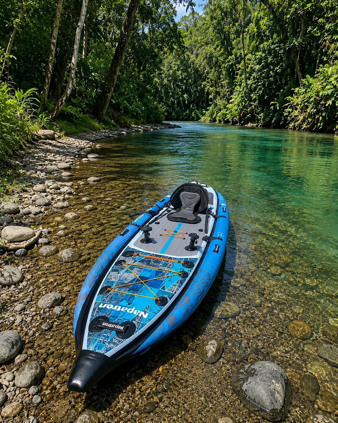 Napatron Inflatable Fishing Board, 11'x47'' Heavy-Duty Inflatable Fishing Float Platform, Built-in Rod Holders & Carry Bag, Portable Fishing Raft for Saltwater/Freshwater customer photo 1